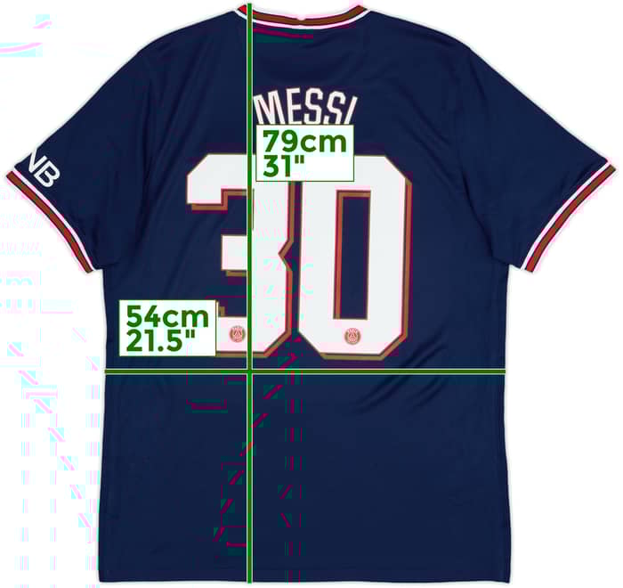 2021-22 Paris Saint-Germain Home Shirt Messi #30 - 8/10 - (L)