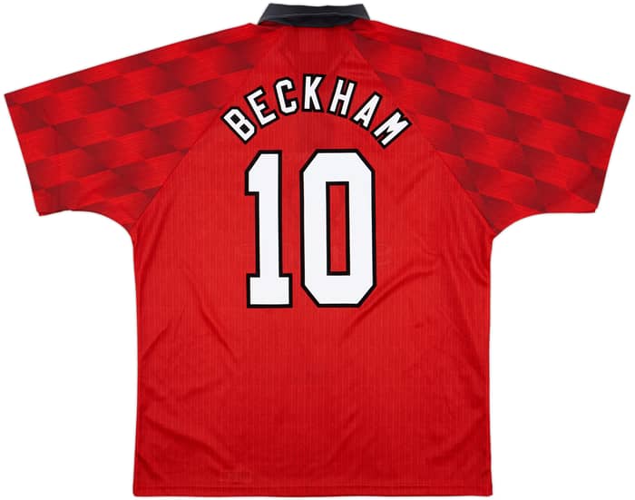 1996-98 Manchester United Home Shirt Beckham #10 - 10/10 - (XL)