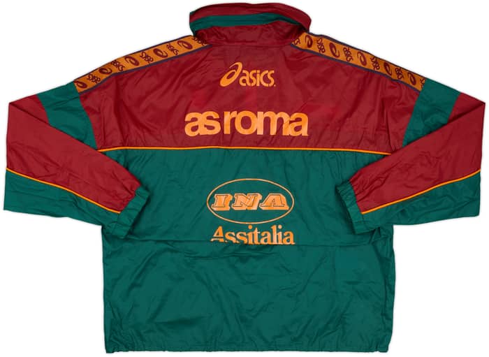 1995-96 Roma Asics 1/4 Zip Hooded Rain Jacket - 8/10 - (XL)