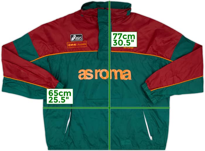 1995-96 Roma Asics 1/4 Zip Hooded Rain Jacket - 8/10 - (XL)