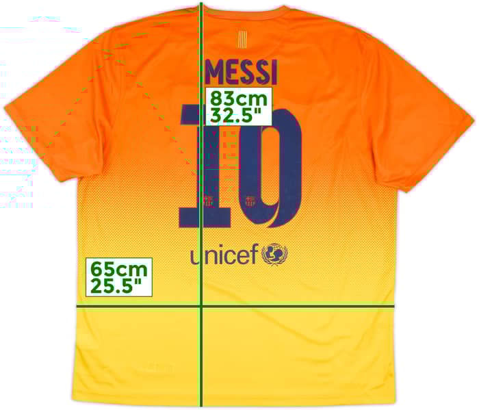 2012-13 Barcelona Basic Away Shirt Messi #10 - 6/10 - (XXL)