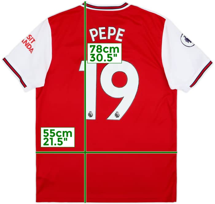 2019-20 Arsenal Home Shirt Pepe #19 - 9/10 - (L)