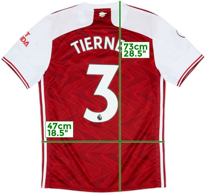 2020-21 Arsenal Home Shirt Tierney #3 - 5/10 - (M)