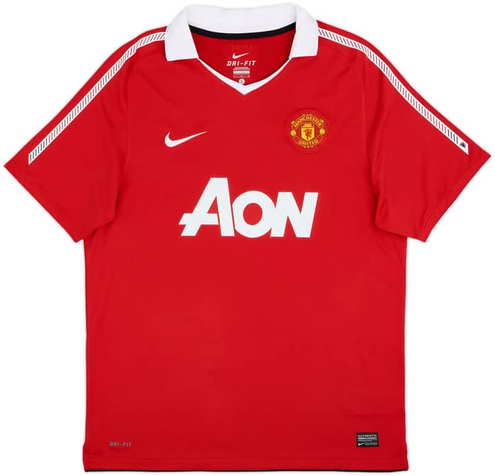 2010-11 Manchester United Home Shirt Obertan #26 - 9/10 - (L)