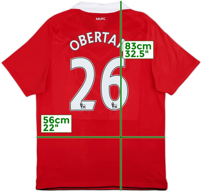 2010-11 Manchester United Home Shirt Obertan #26 - 9/10 - (L)