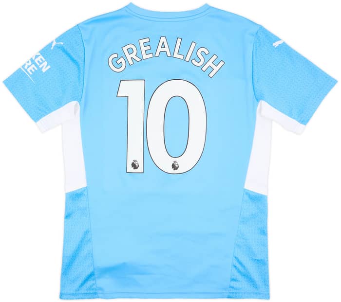 2021-22 Manchester City Home Shirt Grealish #10 - 8/10 - (M)
