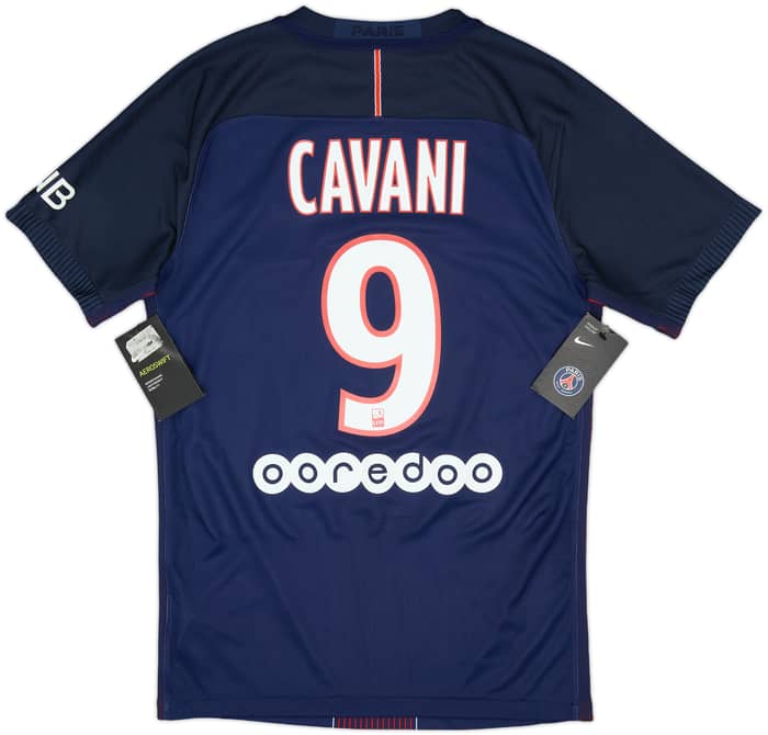 2016-17 Paris Saint-Germain Authentic Home Shirt Cavani #9 (S)