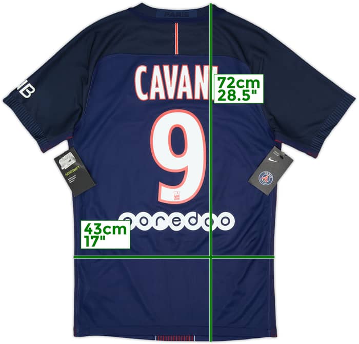 2016-17 Paris Saint-Germain Authentic Home Shirt Cavani #9 (S)