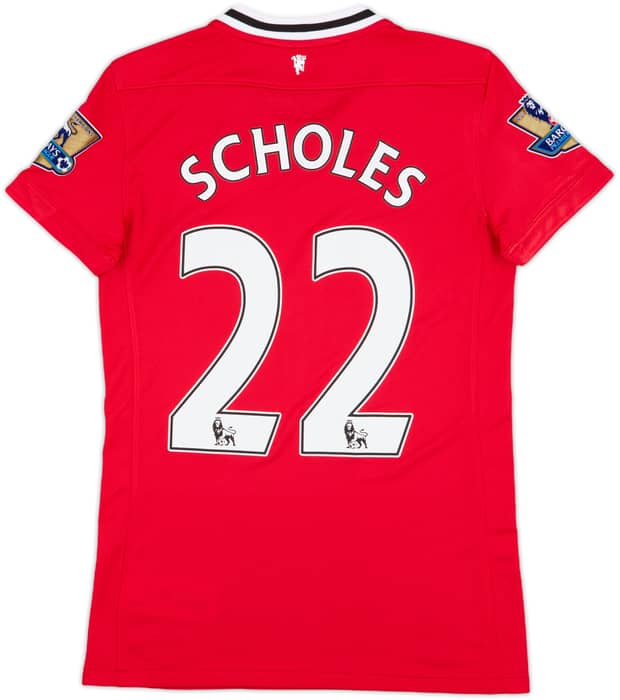 2011-12 Manchester United Home Shirt Scholes #22 - 8/10 - (Women's S)