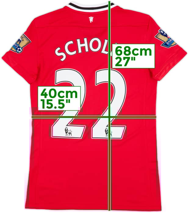 2011-12 Manchester United Home Shirt Scholes #22 - 8/10 - (Women's S)
