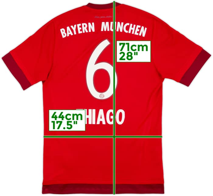 2015-16 Bayern Munich Home Shirt Thiago #6 - 8/10 - (S)