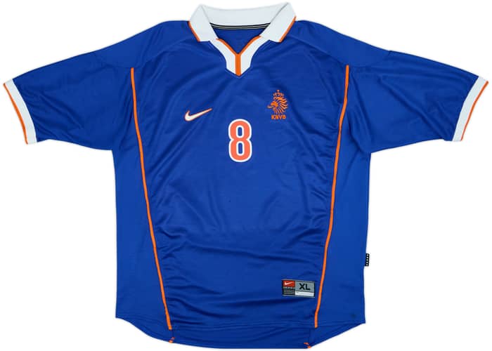 1998-00 Netherlands Away Shirt Bergkamp #8 - 6/10 - (XL)