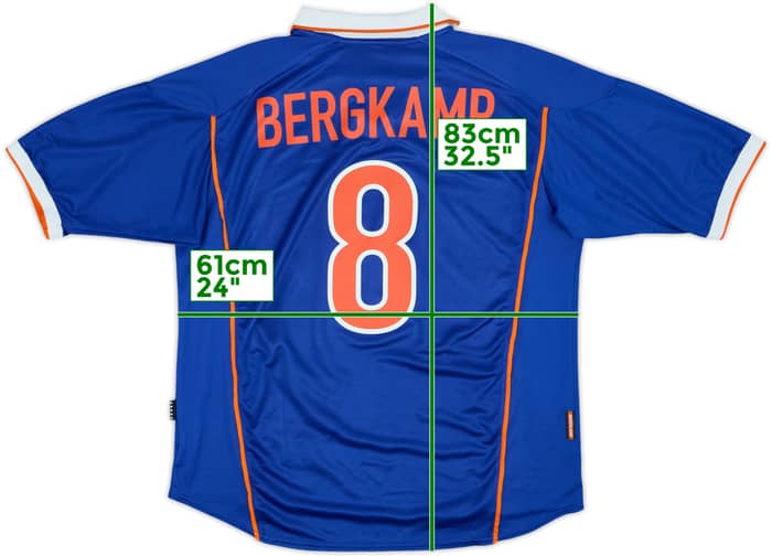 1998-00 Netherlands Away Shirt Bergkamp #8 - 6/10 - (XL)