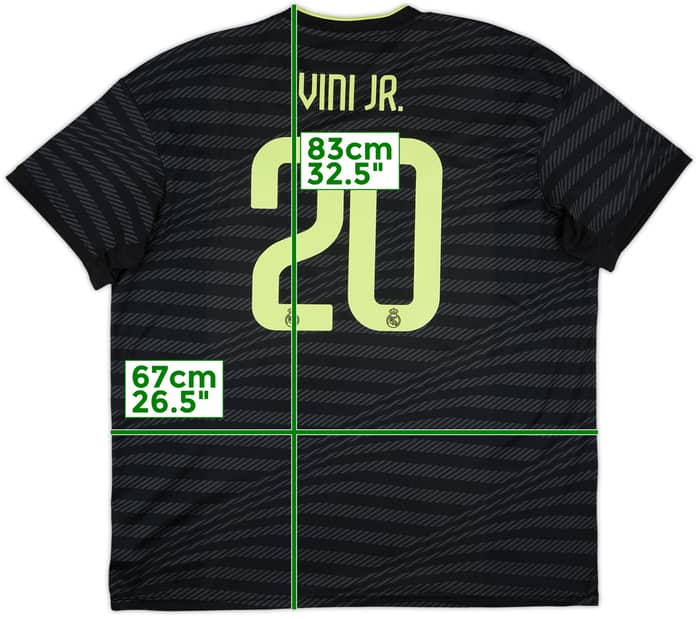 2022-23 Real Madrid Third Shirt ViniJr #20 - 6/10 - (XXL)