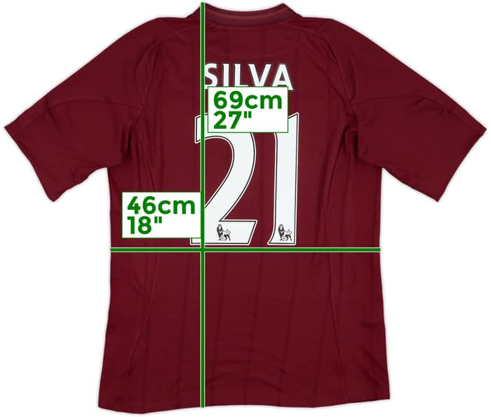 2012-13 Manchester City Away Shirt Silva #21 - 8/10 - (M)