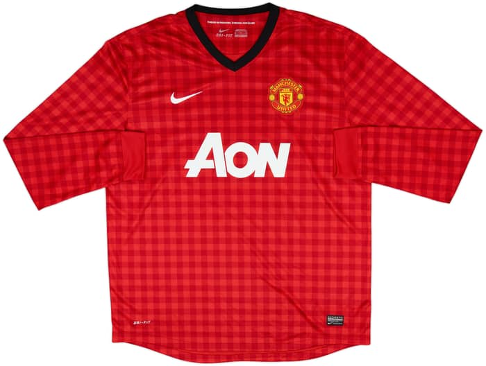 2012-13 Manchester United Home L/S Shirt Rooney #10 - 8/10 - (XL)