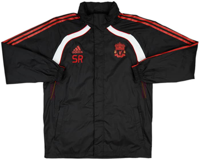 2010-11 Liverpool adidas Staff Issue Hooded Rain Jacket SR - 8/10 - (L)