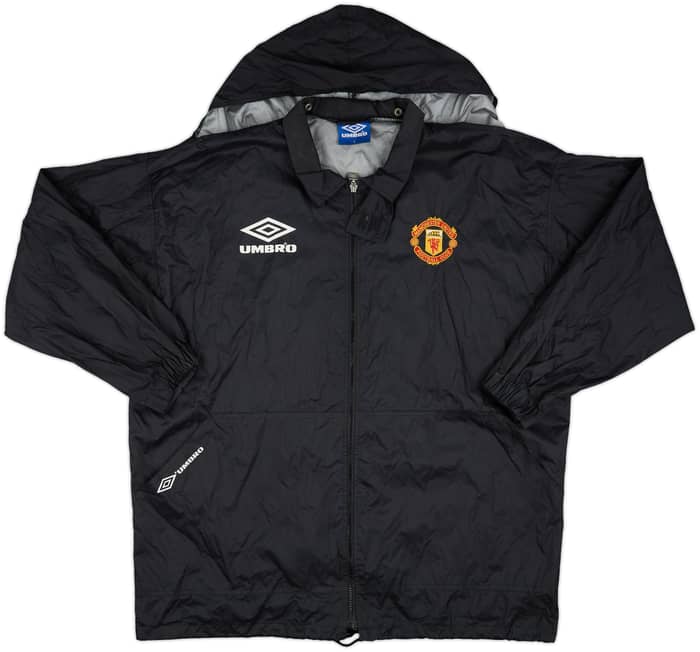 1994-95 Manchester United Umbro Hooded Rain Jacket - 8/10 - (L)