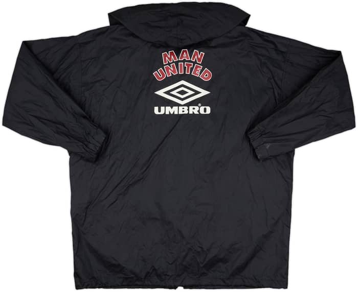 1994-95 Manchester United Umbro Hooded Rain Jacket - 8/10 - (L)
