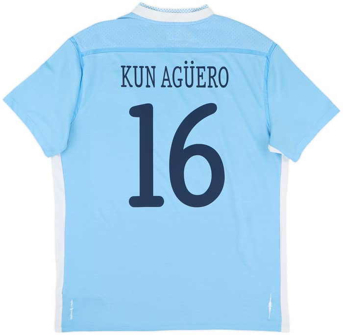 2011-12 Manchester City Home Shirt Kun Aguero #16 - 7/10 - (L)