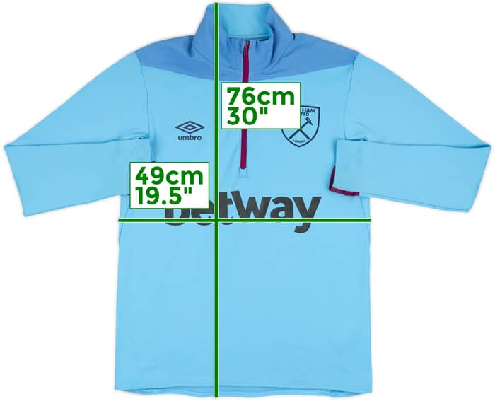 2019-20 West Ham United Umbro 1/4 Zip Drill Top - 8/10 - (S)
