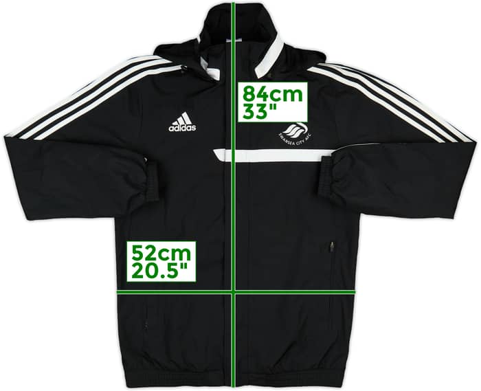 2013-14 Swansea adidas Hooded Rain Jacket - 9/10 - (S)