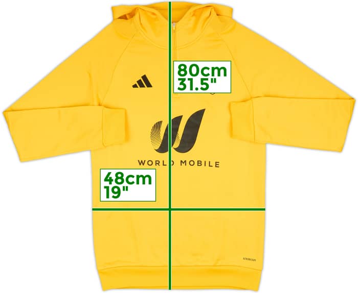 2023-24 Fulham adidas Hooded 1/4 Zip Drill Top - 9/10 - (S)