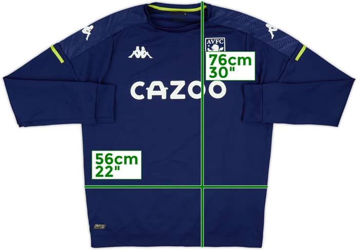 2020-21 Aston Villa Kappa Sweat Top - 8/10 - (XL)