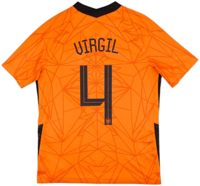 2020-21 Netherlands Home Shirt Virgil #4 - 6/10 - (M)
