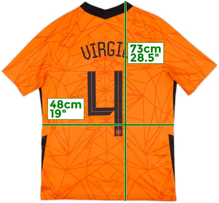 2020-21 Netherlands Home Shirt Virgil #4 - 6/10 - (M)