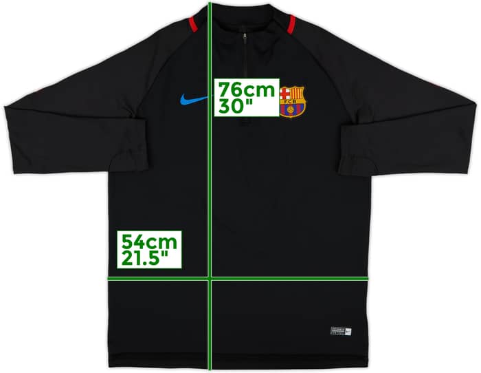 2017-18 Barcelona Nike 1/4 Zip Drill Top - 8/10 - (L)