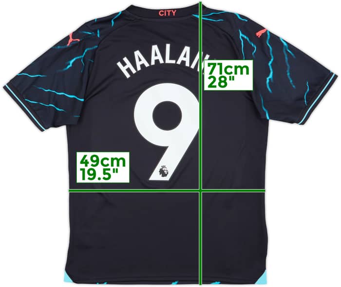 2023-24 Manchester City Third Shirt Haaland #9 - 9/10 - (M)
