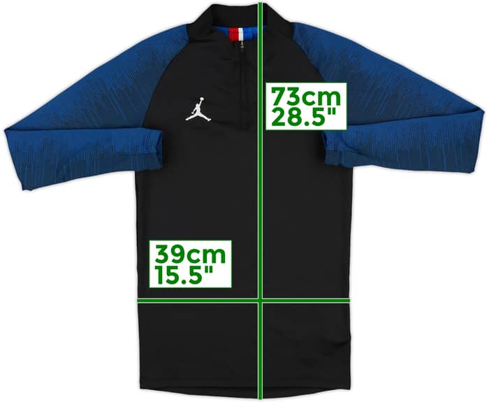 2020-21 Paris Saint-Germain Nike/Jordan 1/4 Zip Drill Top - 8/10 - (XS)