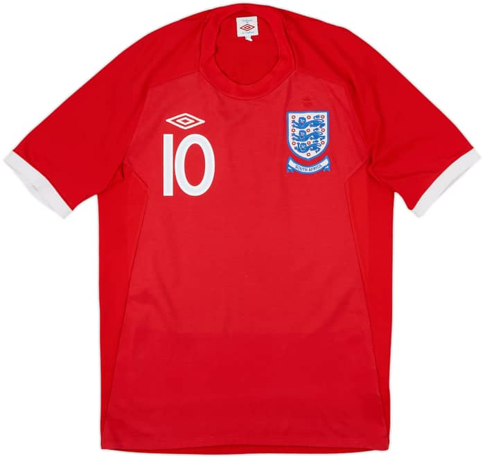2010-11 England 'South Africa' Away Shirt Rooney #10 - 8/10 - (M)