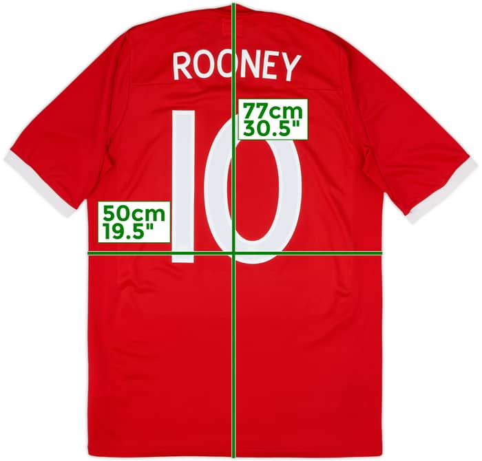 2010-11 England 'South Africa' Away Shirt Rooney #10 - 8/10 - (M)