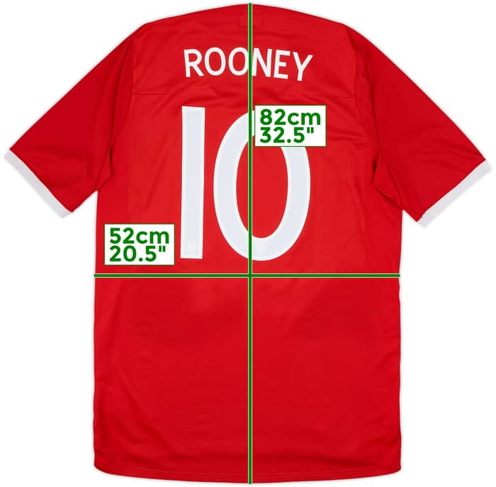 2010-11 England Away Shirt Rooney #10 - 7/10 - (L)
