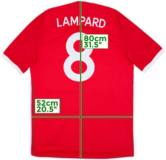 2010-11 England Away Shirt Lampard #8 - 10/10 - (L)