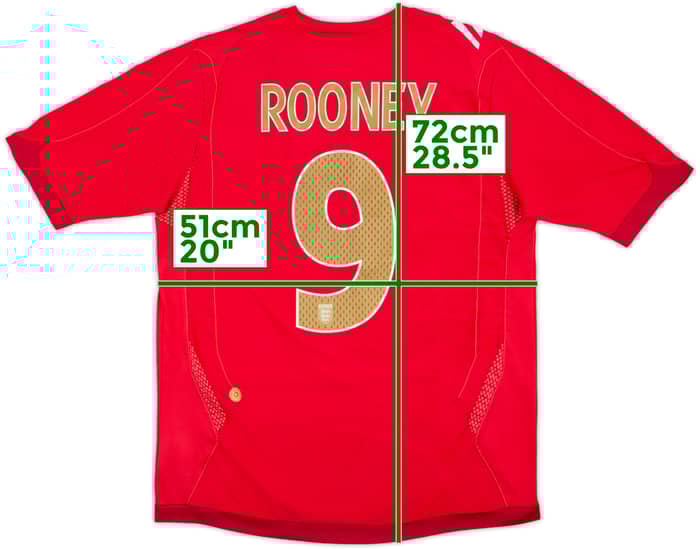 2006-08 England Away Shirt Rooney #9 - 6/10 - (M)