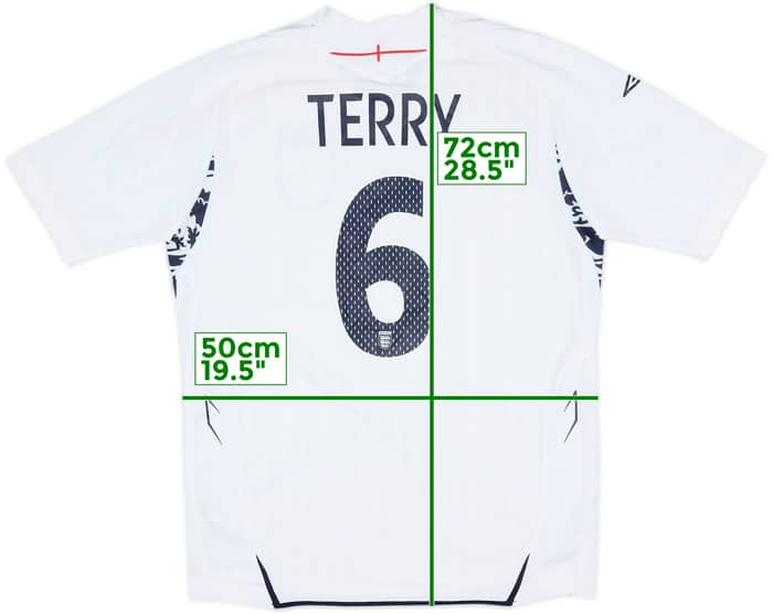 2007-09 England Home Shirt Terry #6 - 7/10 - (M)