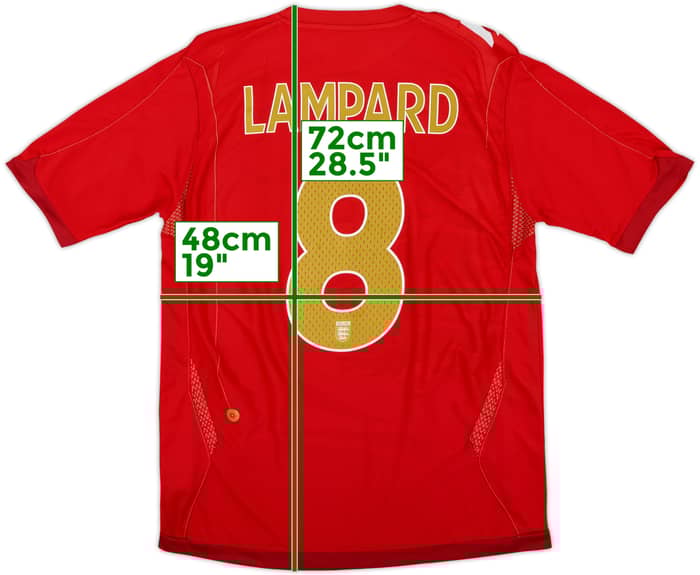 2006-08 England Away Shirt Lampard #8 - 7/10 - (M)