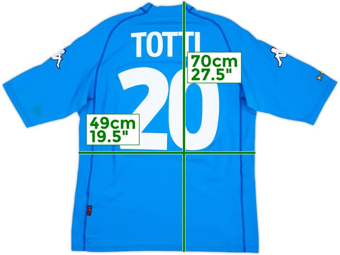 2000-01 Italy Home Shirt Totti #20 - 7/10 - (XL)