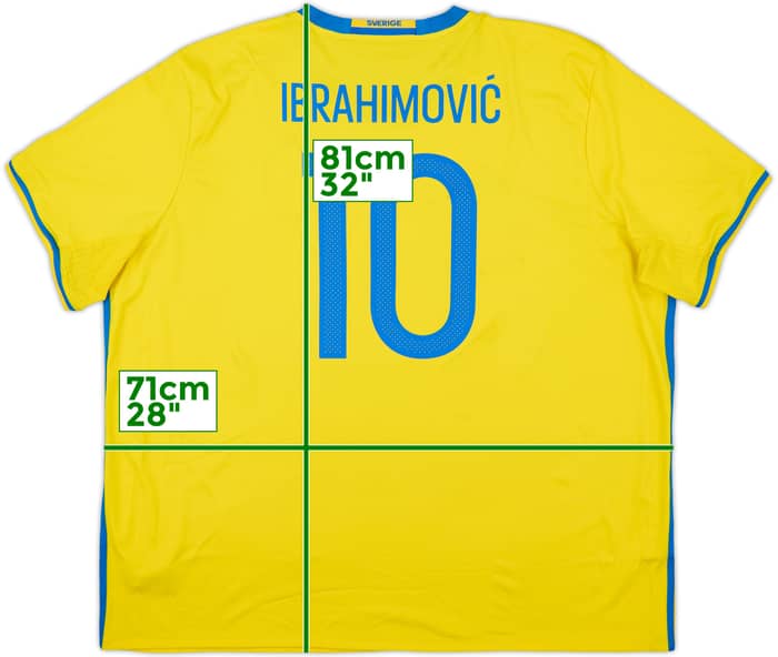 2016-17 Sweden Home Shirt Ibrahimovic #10 - 7/10 - (3XL)