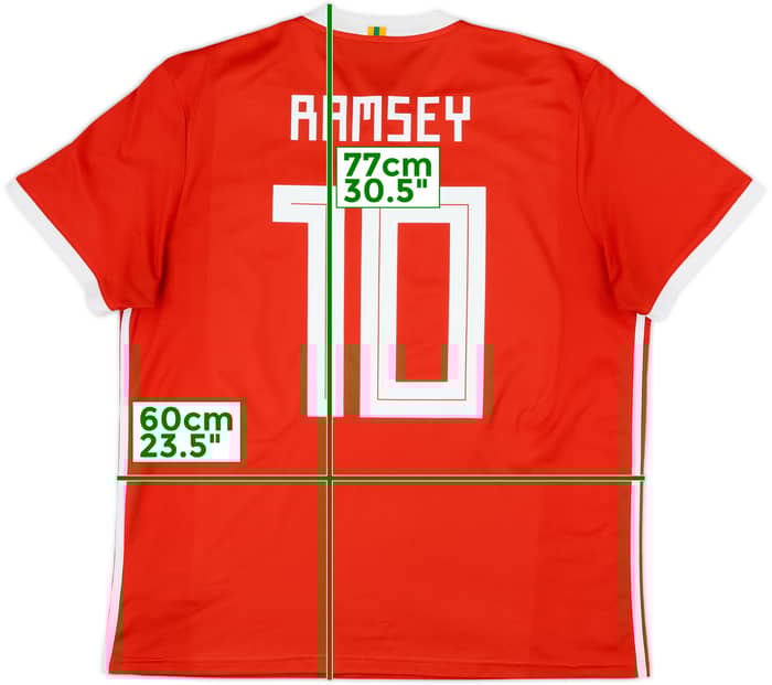 2018-19 Wales Home Shirt Ramsey #10 - 9/10 - (XL)