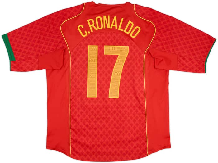 2004-06 Portugal Home Shirt C.Ronaldo #17 - 8/10 - (XL)