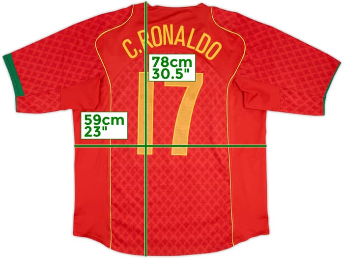 2004-06 Portugal Home Shirt C.Ronaldo #17 - 8/10 - (XL)