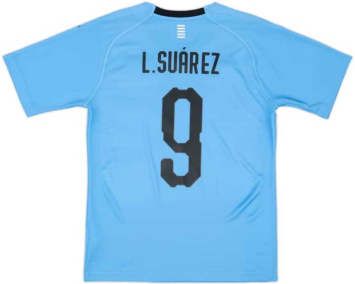 2018-19 Uruguay Home Shirt L.Suarez #9 - 9/10 - (S)