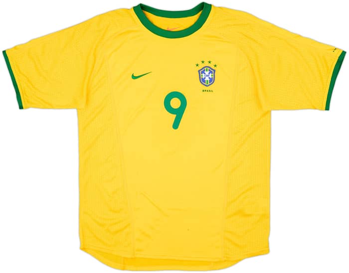 2000-02 Brasil Camiseta Local Ronaldo #9 - 8/10 - (XL.Boys)