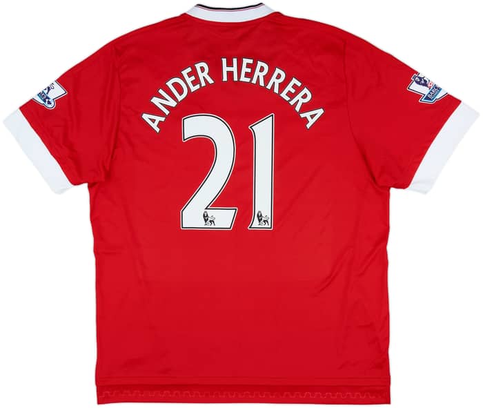 2015-16 Manchester United Home Shirt Ander Herrera #21 - 9/10 - (XL)