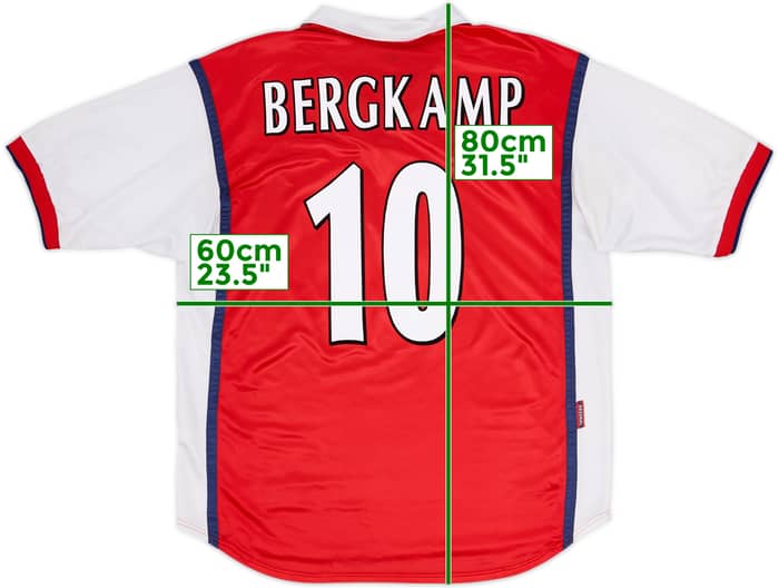 1998-99 Arsenal Home Shirt Bergkamp #10 - 7/10 - (XL)