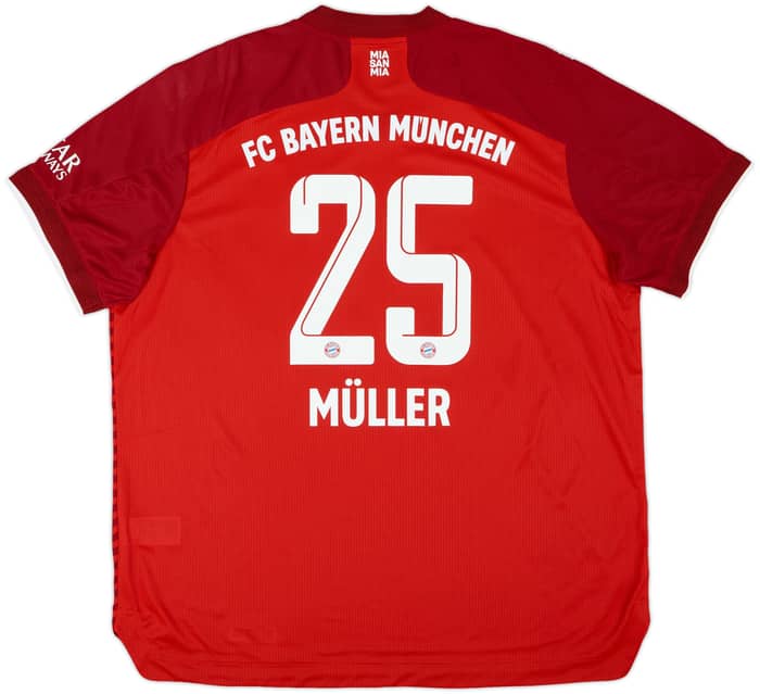 2021-22 Bayern Munich Authentic Home Shirt Muller #25 (XXL)